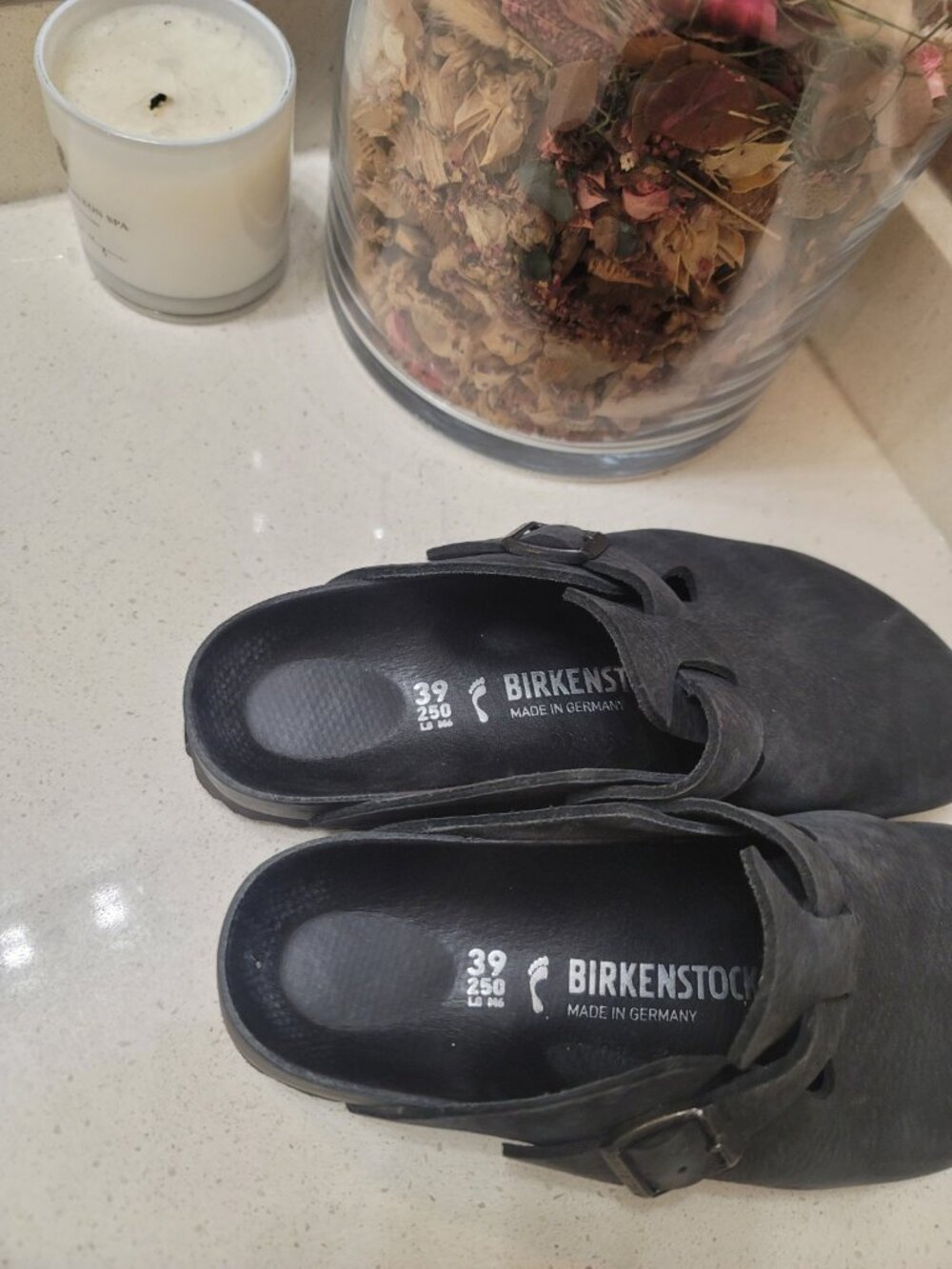 Birkenstock Boston Exquisite - Size 8.5/39 Black Leather - Made in Germany - Picture 10 of 10